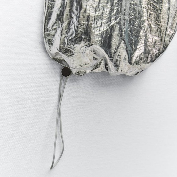 ZARA WIDE LEG METALLIC PANTS - Picture 4 of 8